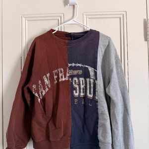 Colorblock sports crew necks